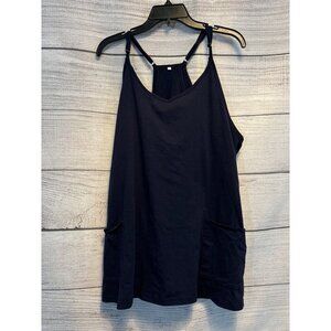 Navy Racerback Dress with Shorts Size Medium